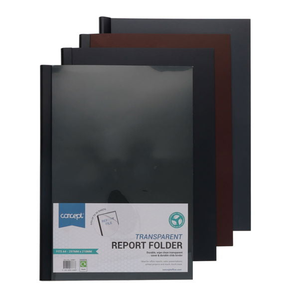 Concept A4 Clear View Presentation Report Binder (Assortment)