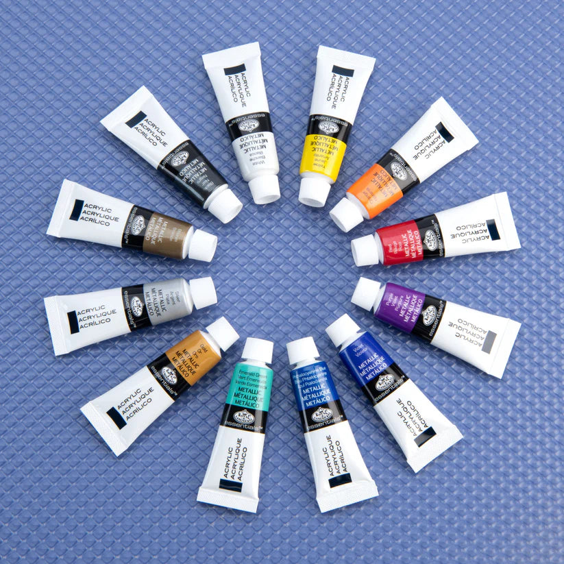 Royal & Langnickel Essentials Acrylic Paint Set 12ml - Metallic (12 Set)