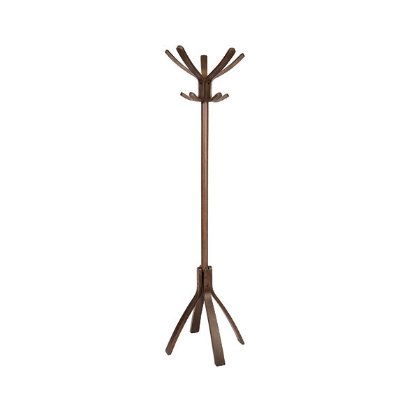 Alba Cafe Coat Stand 550x550x1760mm Dark Wood PMCAFE