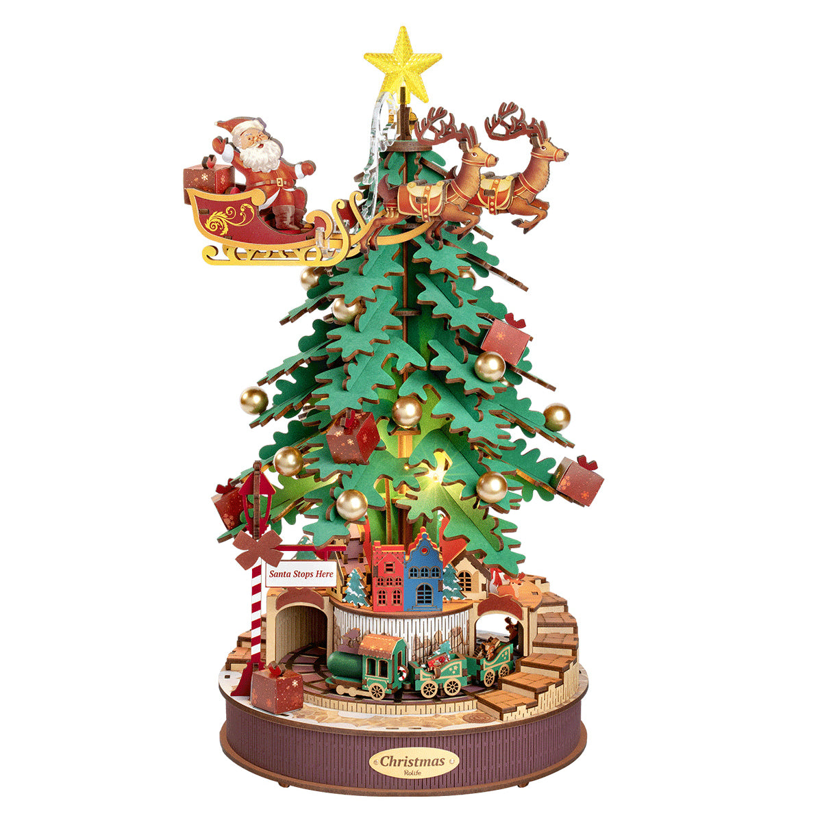 Rolife Musical 3D Wooden Puzzle - Christmas Melody Tree