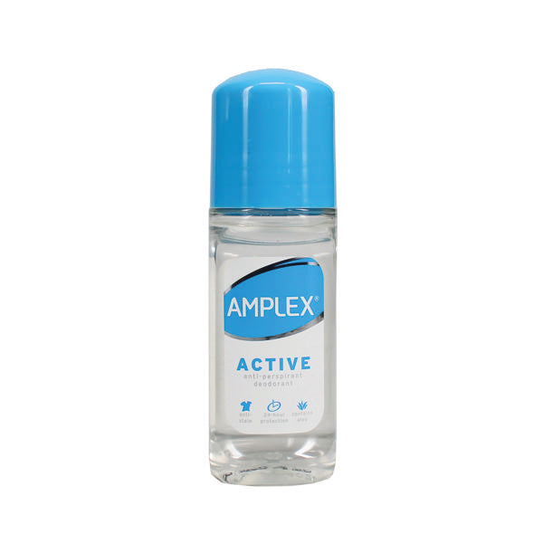 Amplex Roll On Deodorant Active 50ml (Pack of 12) TOAMP036