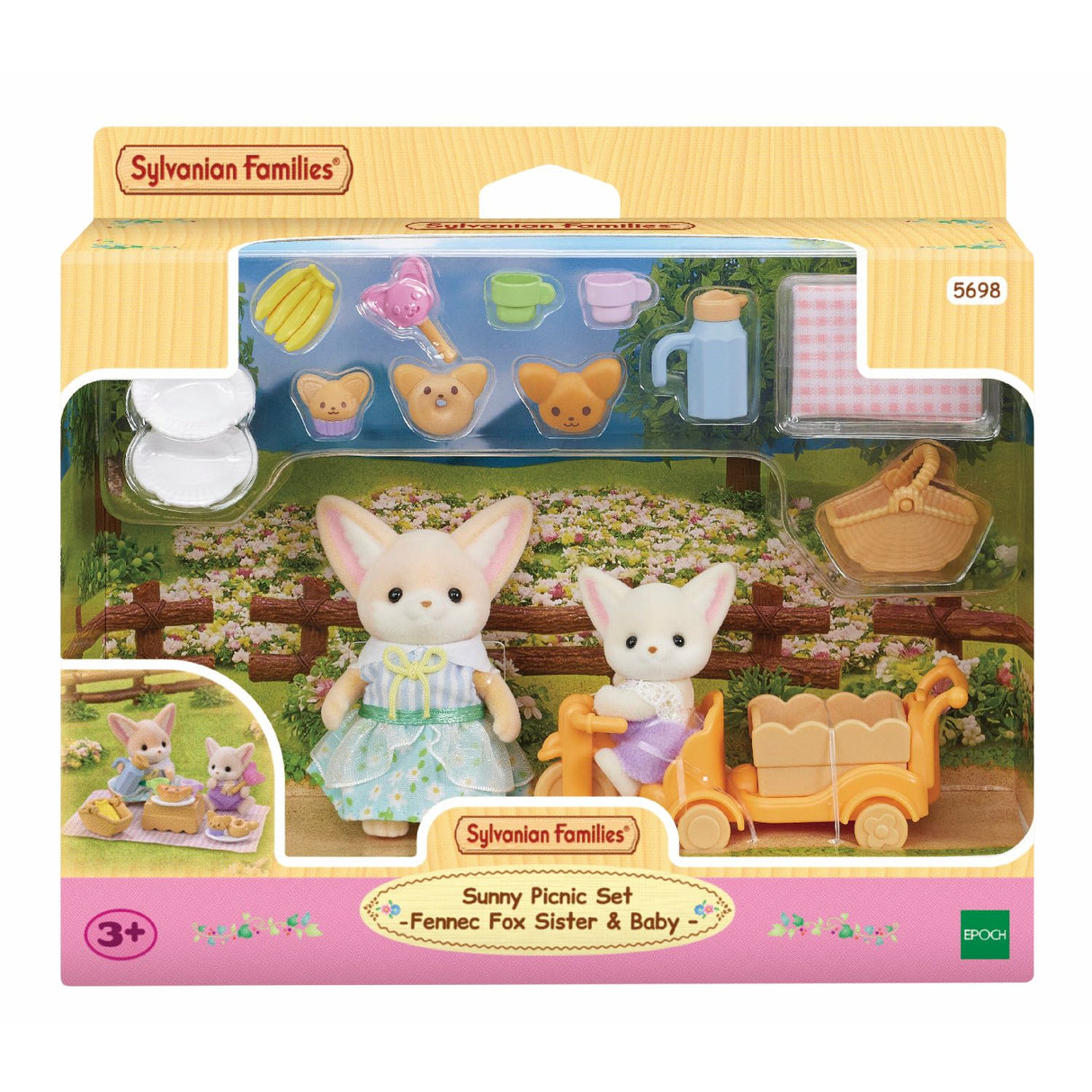 Sylvanian Families Sunny Picnic Set - Fennec Fox Sister & Baby