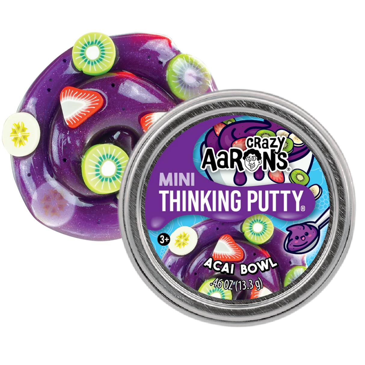 Crazy Aaron's Thinking Putty Mini Tin - Acai Bowl
