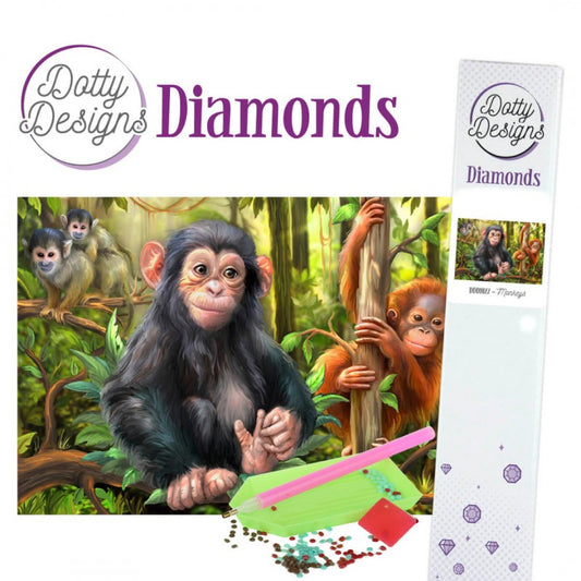 Dotty Designs Diamonds- Monkeys