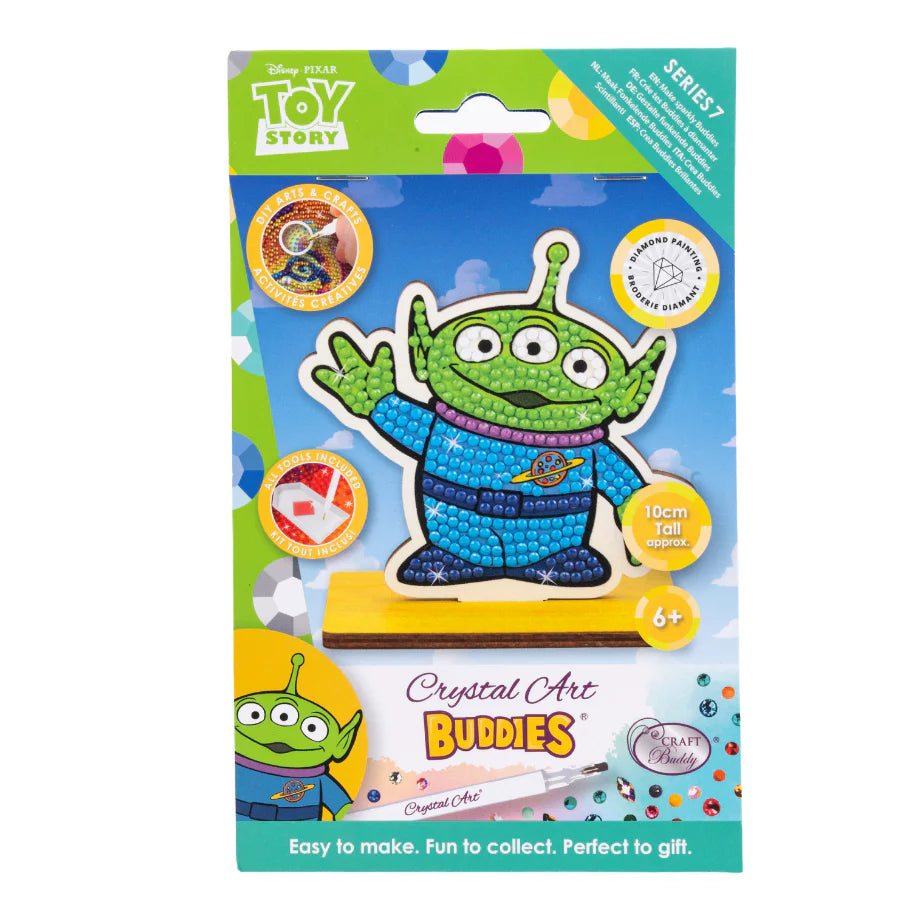 Toy Story Alien Crystal Art Buddies packaging on a white background