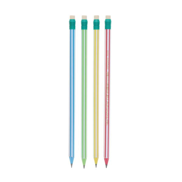 Bic Evolution Pencils & Erasers HB - Stripes (8 Pack)
