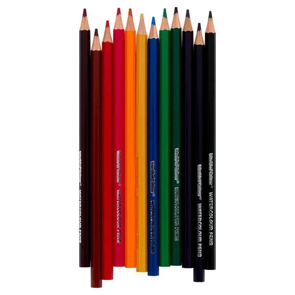 World of Colour Watercolour Colouring Pencils (12 Pack)