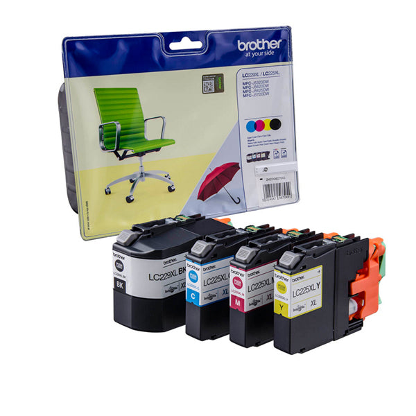 Brother LC229XL Inkjet Cartridge High Yield Multipack CMYK LC229XLVALBP