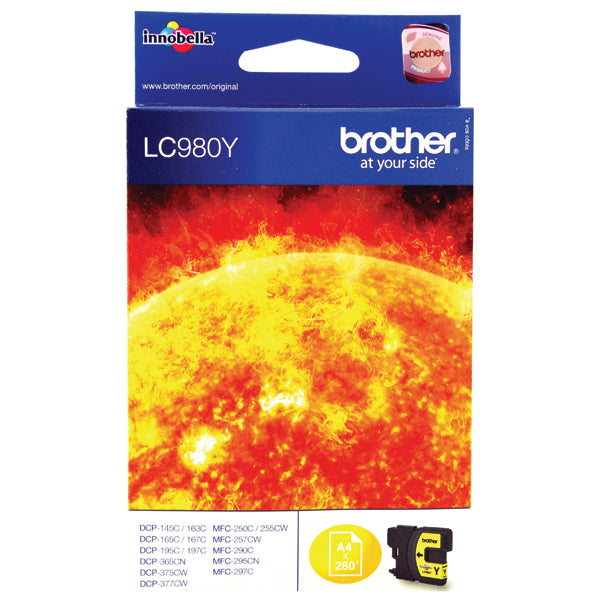 Brother LC980Y Inkjet Cartridge Yellow LC980Y