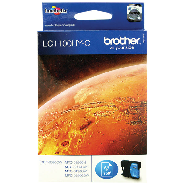 Brother LC1100HY-C Inkjet Cartridge High Yield Cyan LC1100HYC