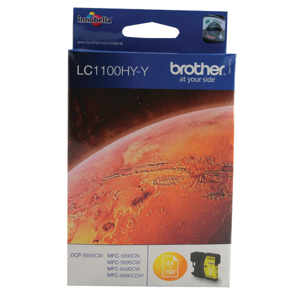 Brother LC1100HY-Y Inkjet Cartridge High Yield Yellow LC1100HYY