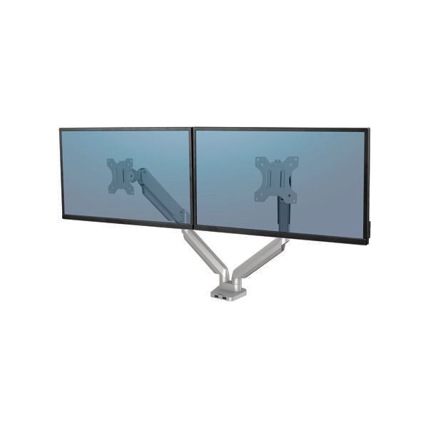 Fellowes Platinum Series Dual Monitor Arm Silver 8056501