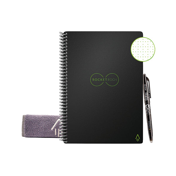 Rocketbook Core Executive Set Dot Reusable Black 505473