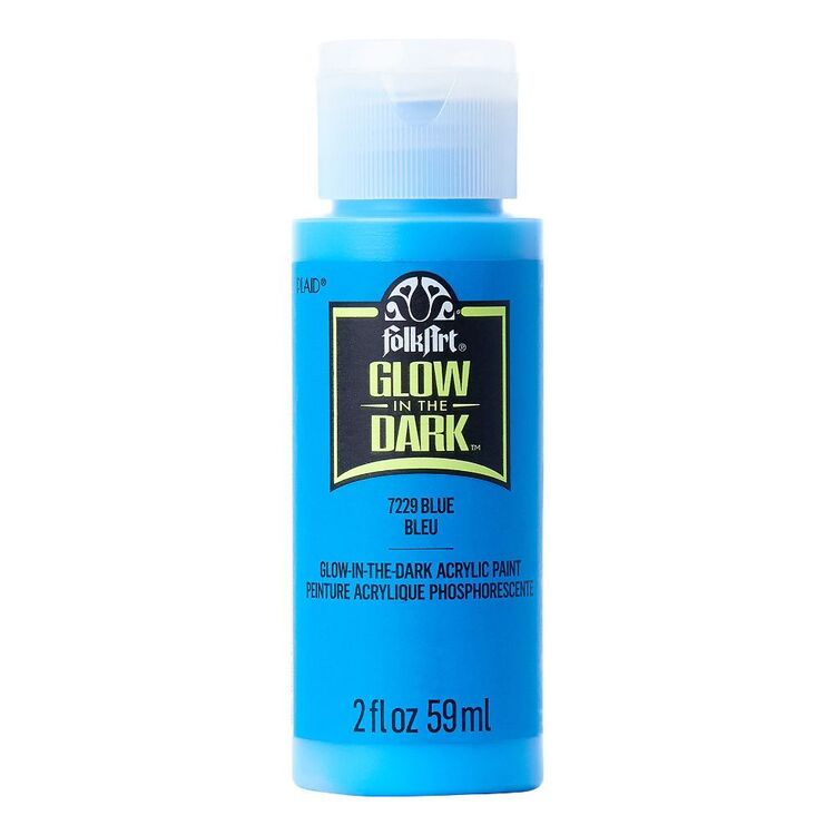 FolkArt Glow-in-the-Dark Acrylic 59ml - Blue