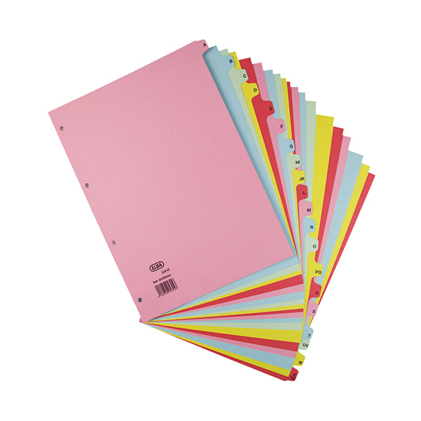 Elba A-Z Card Dividers A4 Assorted 400021450