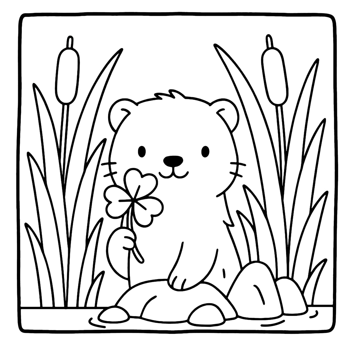 Bold & Easy: Cute Irish Animals Colouring Book