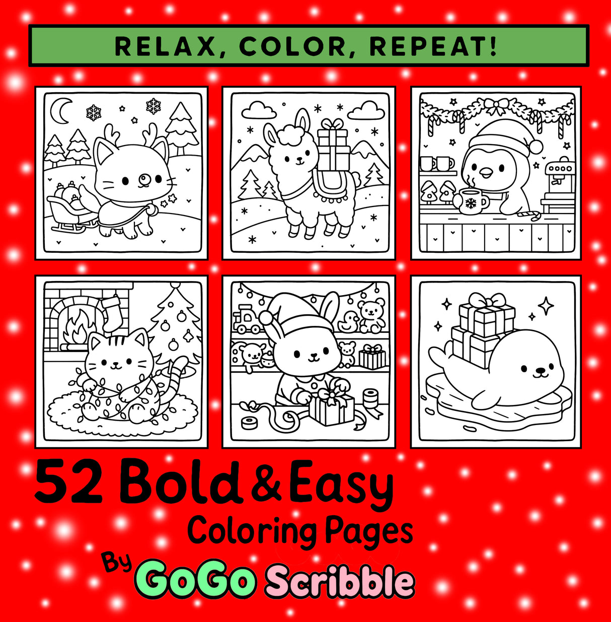 Bold & Easy: Merry Christmas Colouring Book
