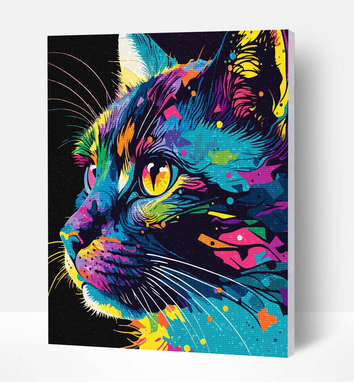 Bright Coloured Cat Diamond Art Painting Kit Splat Planet