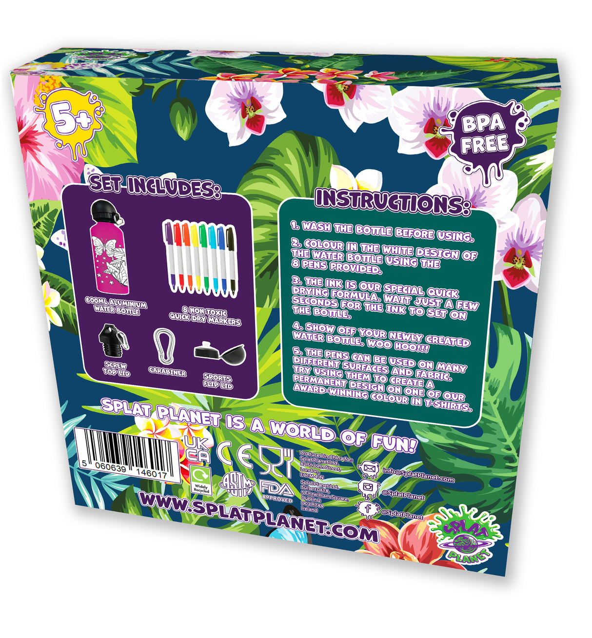 Create Your Own Water Bottle Set - Butterfly Design