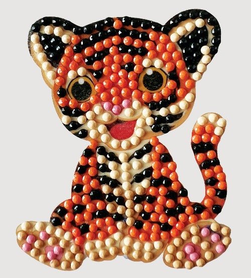 Crystal Art Sticker Motif 9x9cm - Tiger Friend