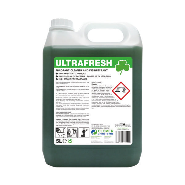 Clover Ultrafresh Perfumed Cleaner Disinfectant 5L (Pack of 2) 808/5l