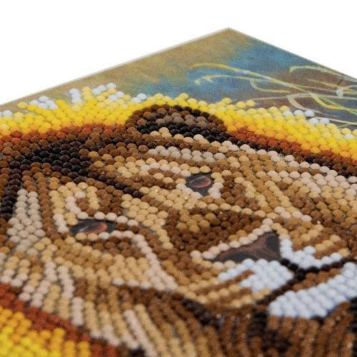 Crystal Art Card Kit 18x18cm - Resting Lion