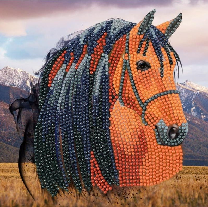 Crystal Art Card Kit 18x18cm - Horse