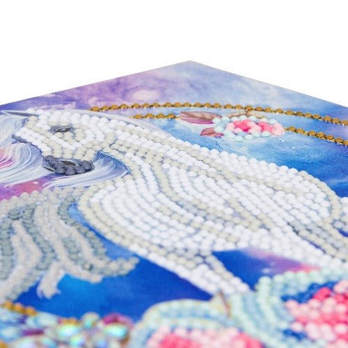 Crystal Art Card Kit 18x18cm - Unicorn Garland