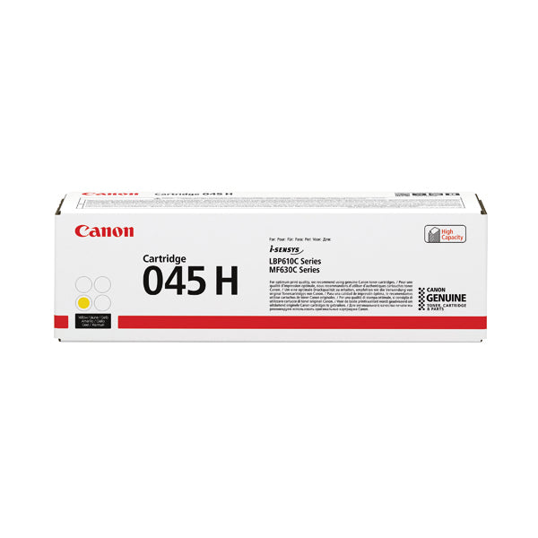 Canon 045H Toner Cartridge High Yield Yellow 1243C002