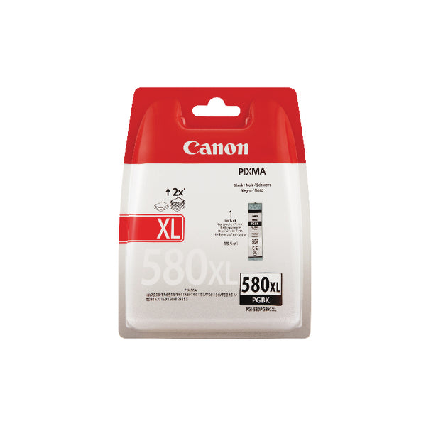 Canon PGI-580XL Ink Cartridge High Yield Pigment Black 2024C001