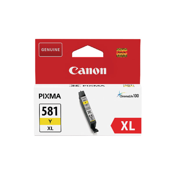 Canon CLI-581XL Inkjet Cartridge High Yield Yellow 2051C001