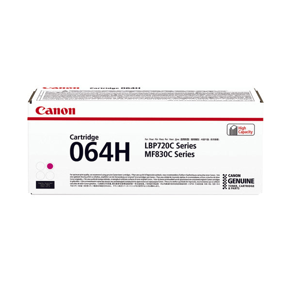 Canon 064H Toner Cartridge High Yield Magenta 4934C001