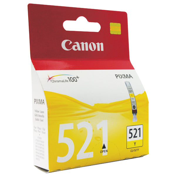 Canon CLI-521Y Inkjet Cartridge Yellow 2936B001