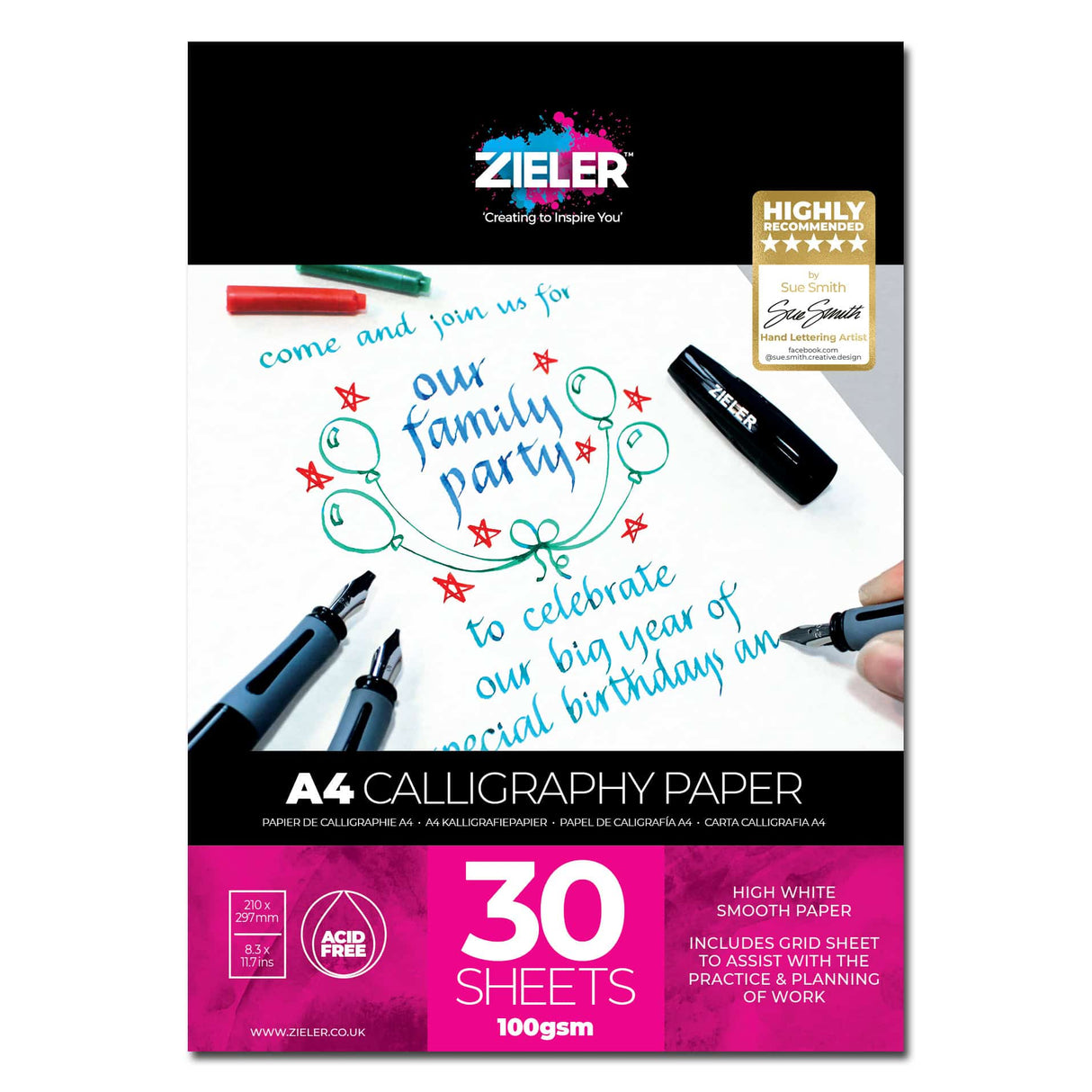 Zieler Calligraphy Pad A4 100gsm (30 Sheets)