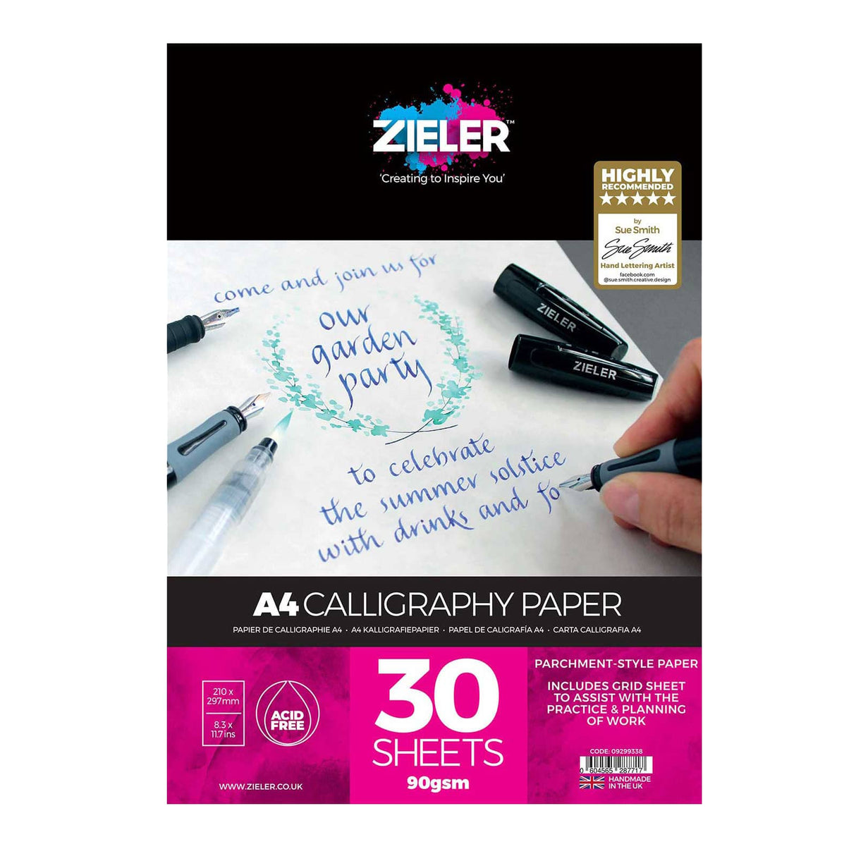 Zieler A4 Calligraphy Pad with Grid Sheet
