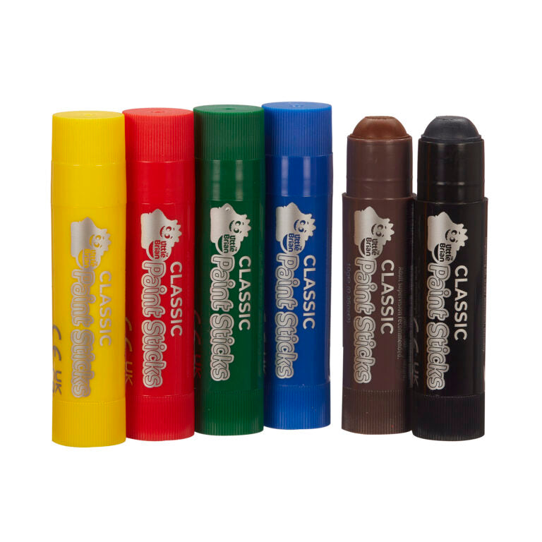 Little Brian Paint Sticks Classic Colours (Pack of 6)