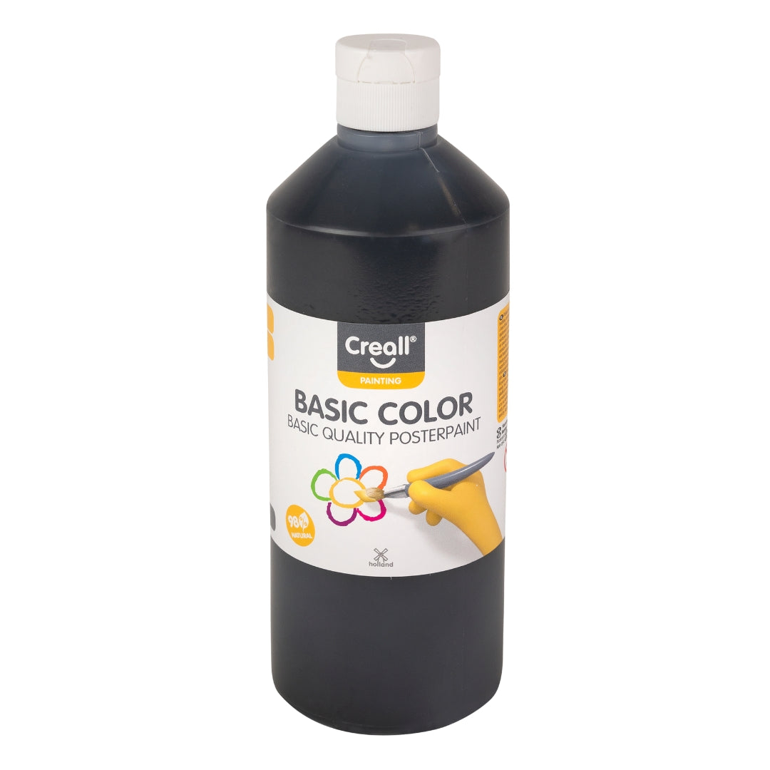 Creall Basic Colour Poster Paint 500ml - Black