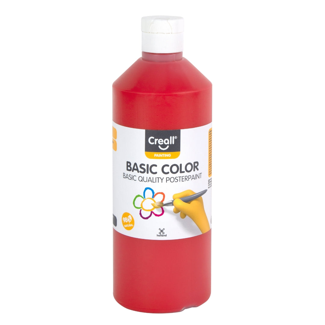 Creall Basic Colour Poster Paint 500ml - Primary Red