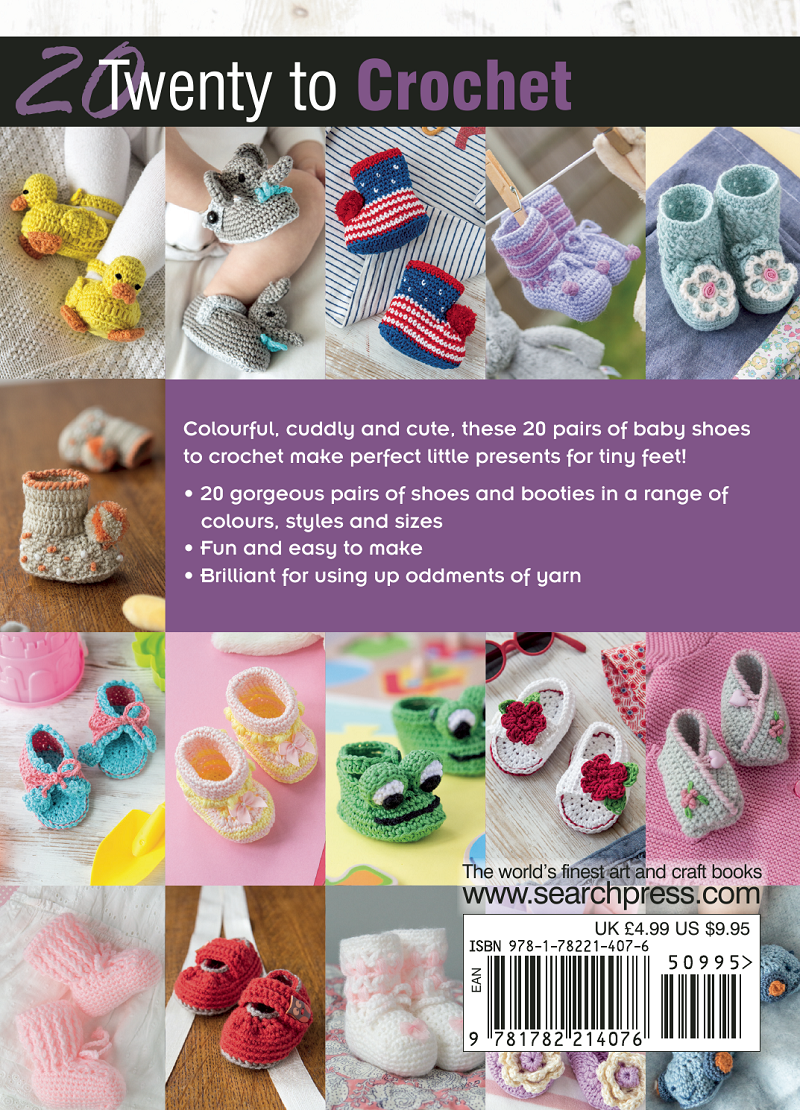 20 to Crochet: Crocheted Baby Shoes Book