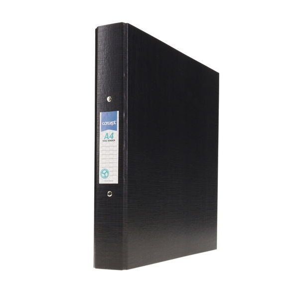 Concept A4 PP Ring Binder - Black