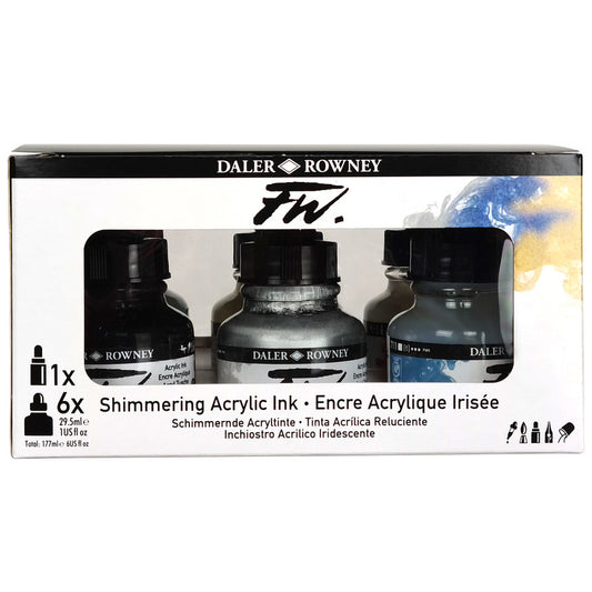Daler Rowney FW Ink Shimmering 6 Set