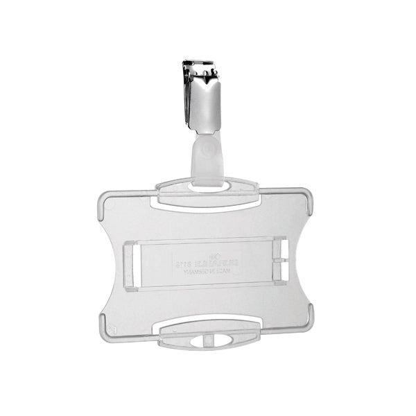 Durable Security Pass Holder with Clip 54x85mm Clear (Pack of 25) 8118/19