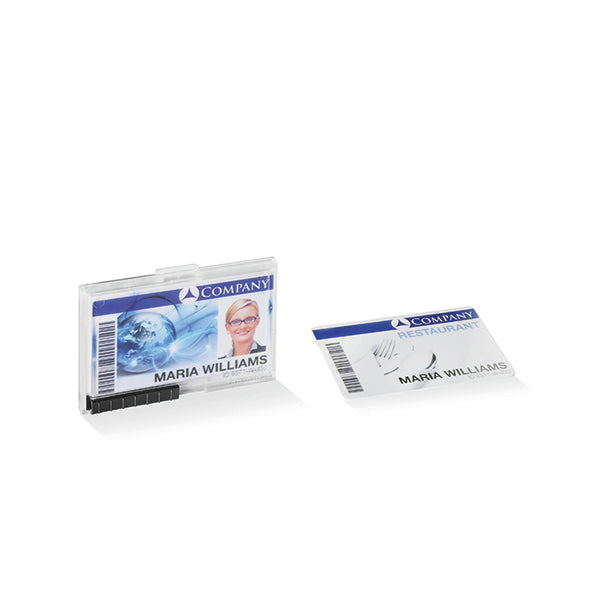 Durable Duo Pushbox Security Pass Holder 57x87mm Clear (Pack of 10) 892119