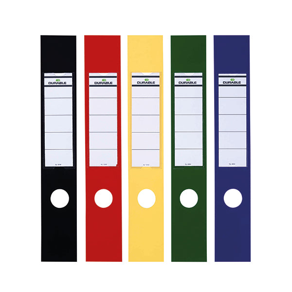 Durable Ordofix Self-Adhesive File Spine Label 60mm Assorted (Pack of 10) 8090/00
