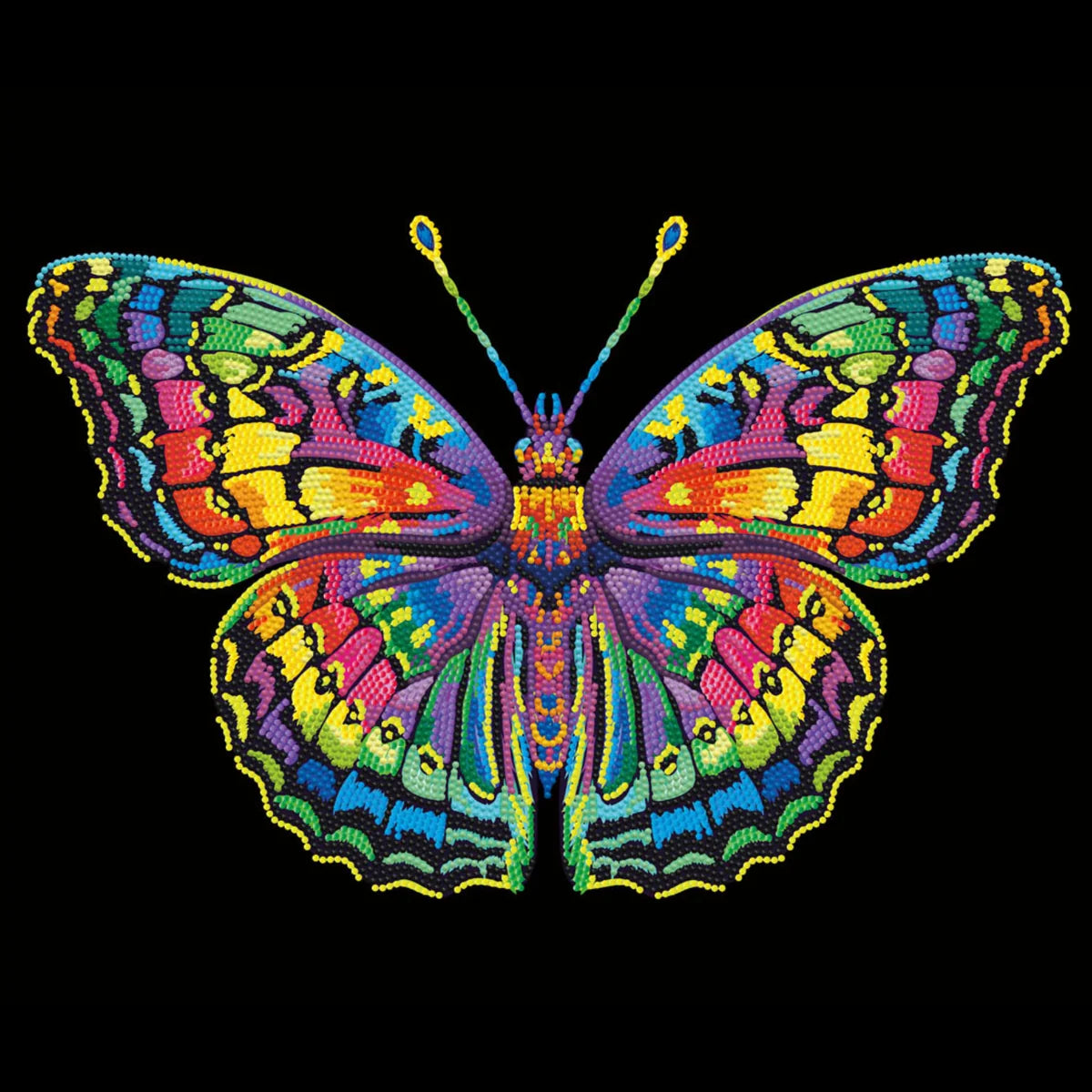 Diamond Dotz Flock Canvas 35x46cm Kit - Neon Butterfly