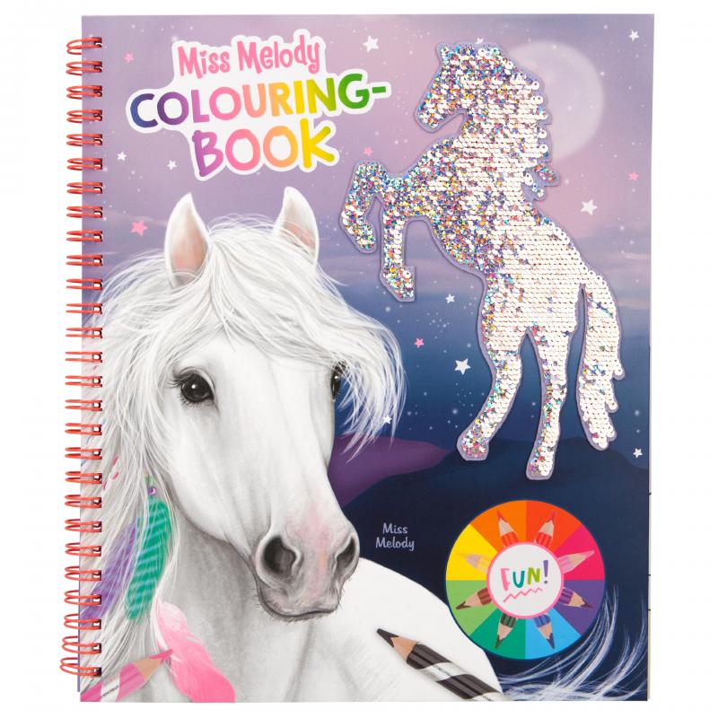 Miss Melody Colouring Book With Reversible Sequins