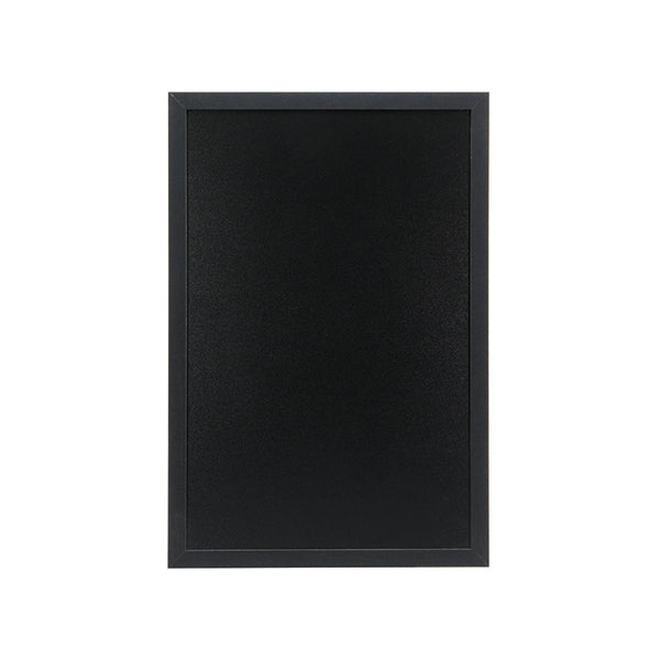 Securit Woody Chalkboard with Chalk Marker and Mounting Kit 400x15x600mm Black WBW-BL-40-60