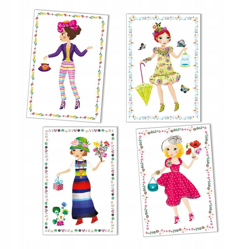 Djeco Paper Doll Stickers Massive Fashion