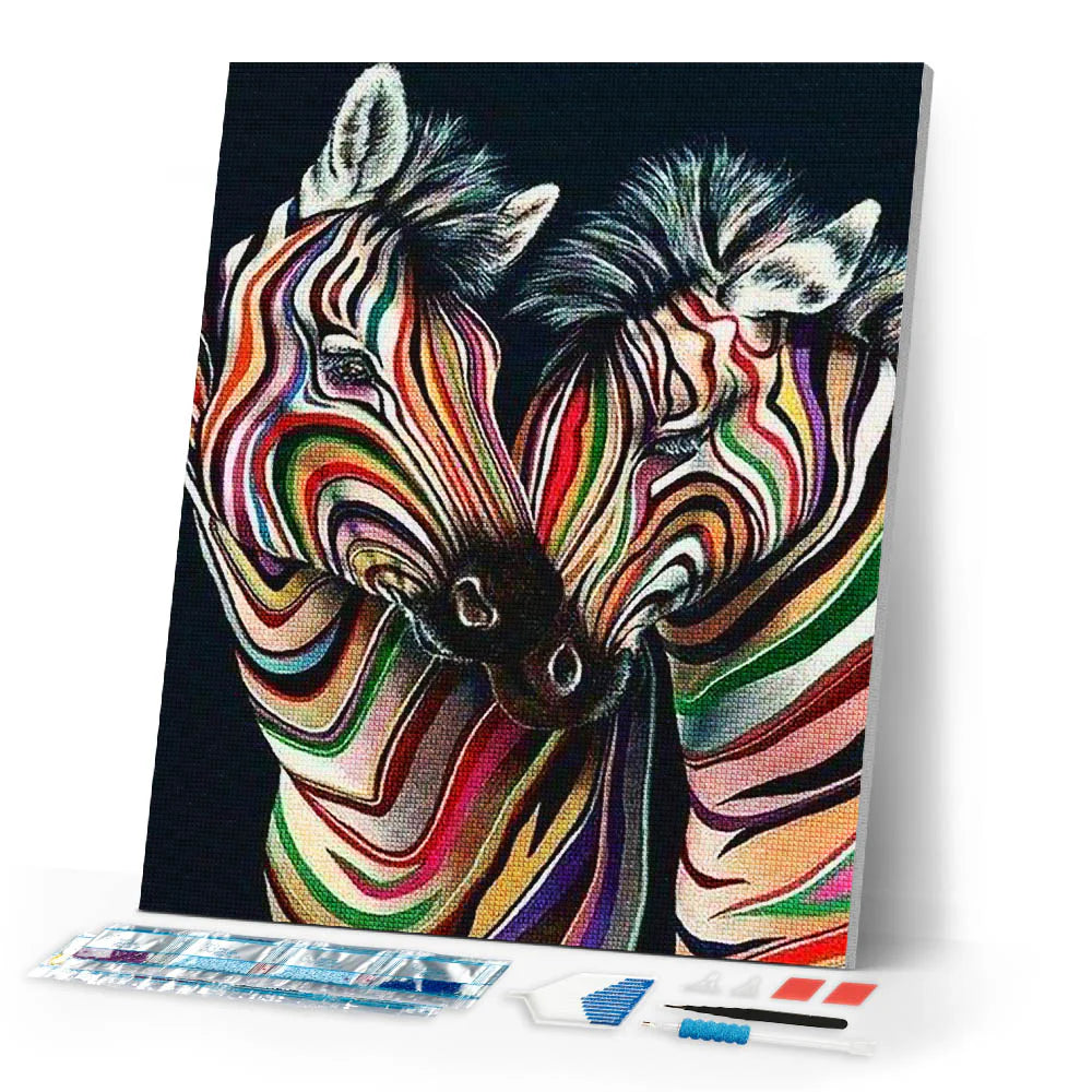 Diamond Art Kit 40x50cm - Couple ofZebras