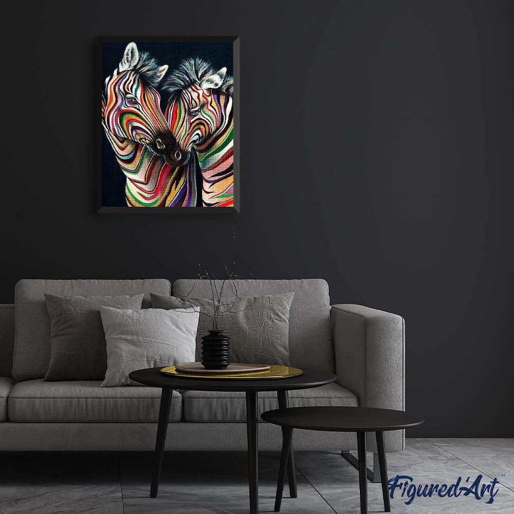 Diamond Art Kit 40x50cm - Couple ofZebras